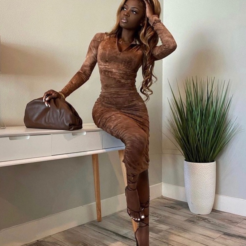 Brown Midi Dress